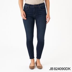 JUDY BLUE Skinny Jeans Women Size 7/28 High Rise JB82409DK Distressed Hem Denim